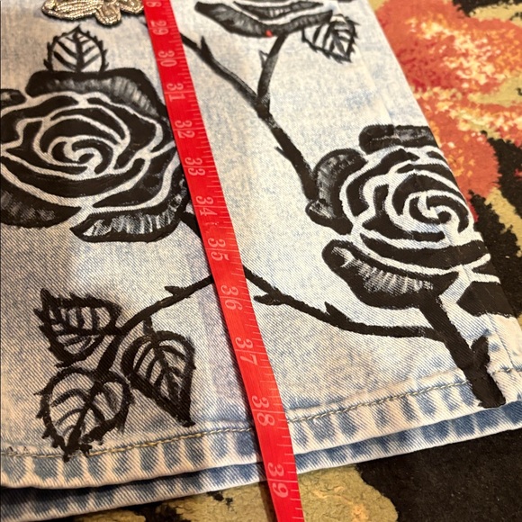 Upcycled Hand Painted Jeans - Picture 14 of 15